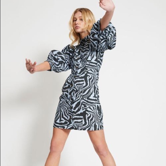 NWT Ganni Printed Poplin Dress - Picture 13 of 13